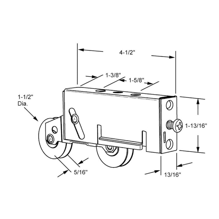 Premium Commercial Sliding Glass Door Roller with Steel Ball Bearings - Reflect Window & Door