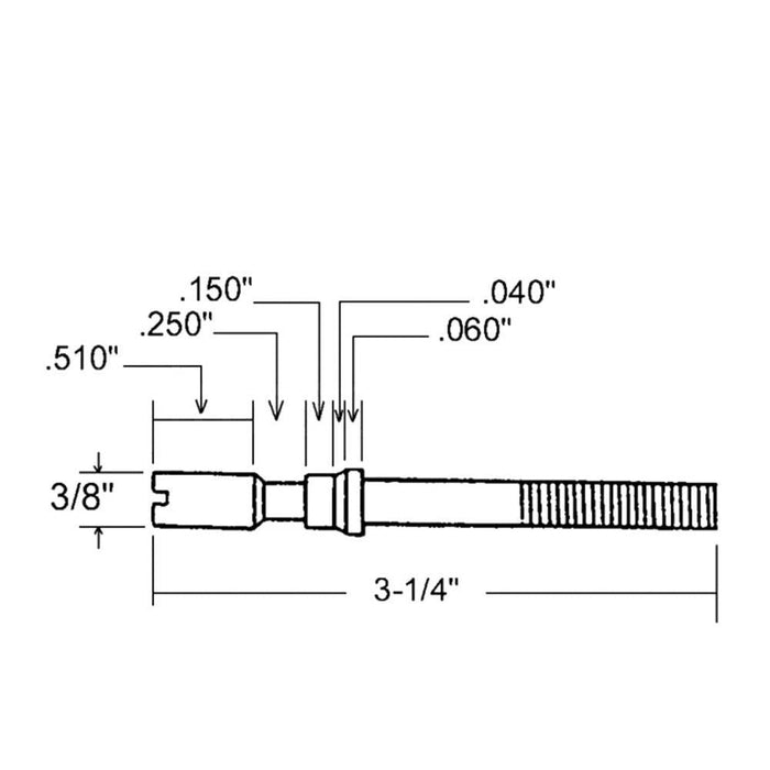 Commercial Aluminum Push/Pull Machine Bolt - 5/16" N.C. - Reflect Window & Door
