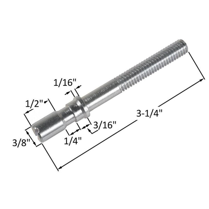 Commercial Aluminum Push/Pull Machine Bolt - 5/16" N.C. - Reflect Window & Door