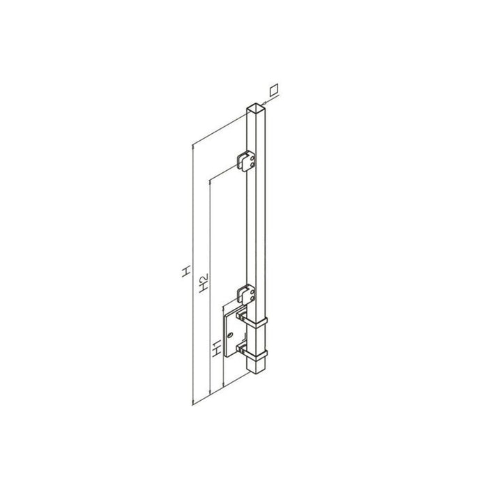 Q - railing Square Line Fascia Mount Baluster Bracket - Reflect Window & Door