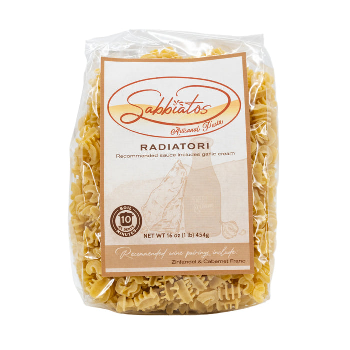 Radiatori Pasta | 16 oz | Pack of 2 | Sabbiatos