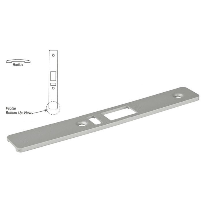 Radius Face Plate for Commercial Door Latch Lock - Reflect Window & Door
