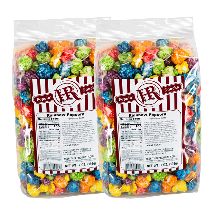 Rainbow Popcorn | Pack of 2 | 7 oz | HR Poppin' Snacks