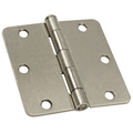 Residential 3-1/2" x 3-1/2" Butt Hinge With 1/4" Radius Corners - Satin Nickel - Standard Pin - Reflect Window & Door