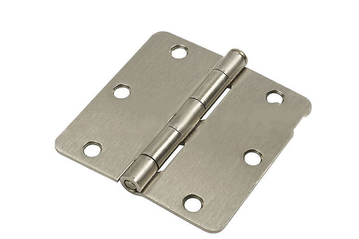 Residential 3 - 1/2" x 3 - 1/2" Butt Hinge With 1/4" Radius Corners - Satin Nickel - Standard Pin - Reflect Window & Door