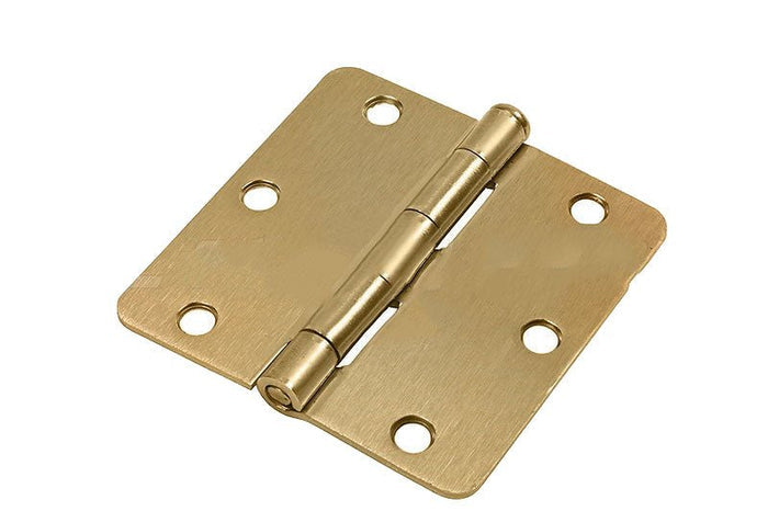 Residential 3" x 3" Butt Hinge With 5/8" Radius Corners - Polished Brass - Reflect Window & Door