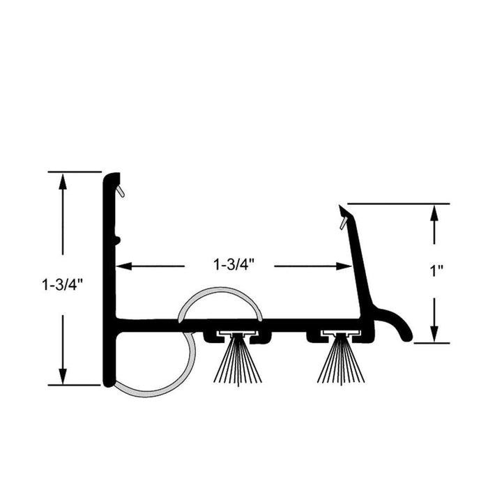 Residential Entry Door Shoe with Rubber Bulb Seal – 36" Vinyl Bottom Sweep for Exterior Doors - Reflect Window & Door