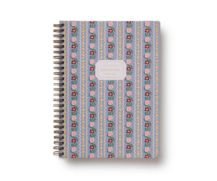 Rifle Paper Co. Delphine Spiral Notebook - Pine & Moss