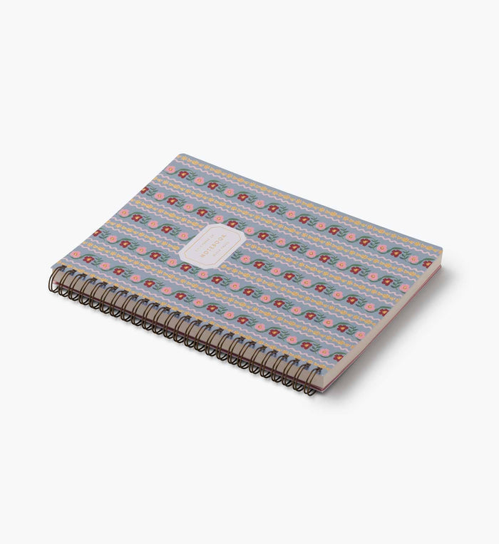 Rifle Paper Co. Delphine Spiral Notebook - Pine & Moss