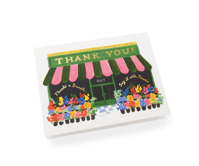Rifle Paper Co. Flower Shop Thank You Card - Pine & Moss
