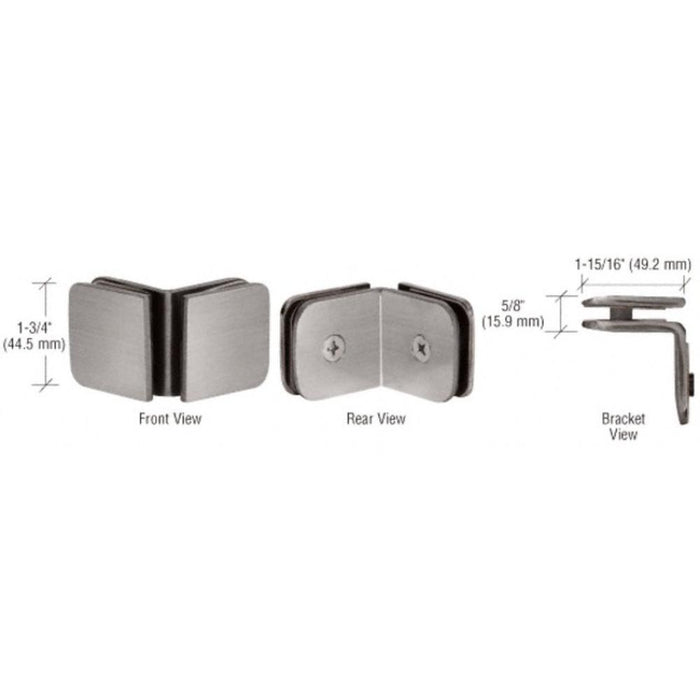 Roman Series 90 Degree Glass - to - Glass Clamp - Reflect Window & Door