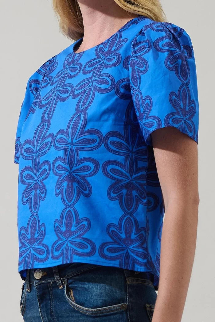 Romery Abstract Tilma Short Sleeve Top