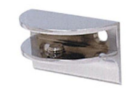 Rounded Interior Shower Shelf Clamp With Support Leg - Reflect Window & Door