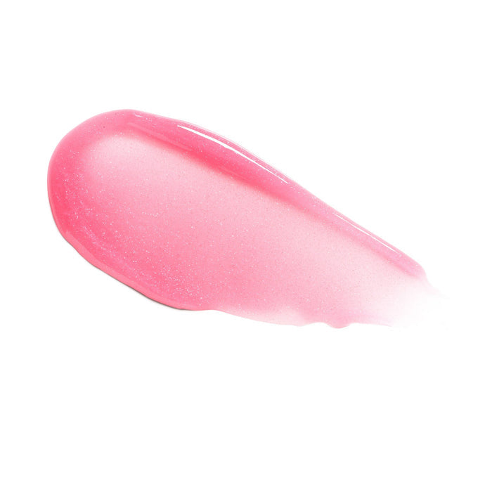 Pink Raspberry Sorbet lip gloss with shimmer finish on white background