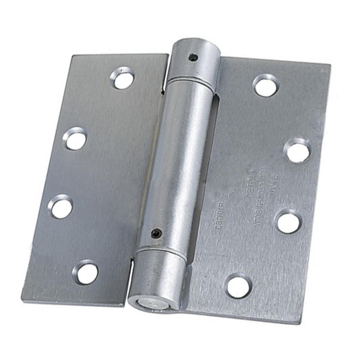 Satin Chrome 4 - 1/2" x 4 - 1/2" Spring Hinge for Entry Doors - Reflect Window & Door