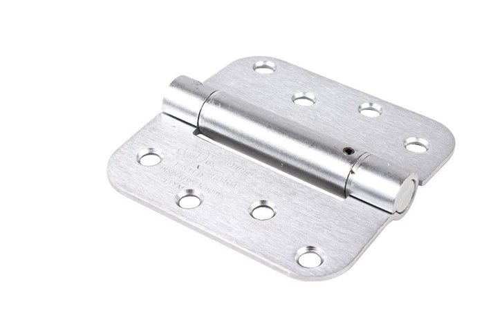 Butt Style 4" x 4" Spring Hinge with Rounded Corners - Satin Chrome - Reflect Window & Door