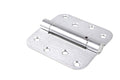 Butt Style 4" x 4" Spring Hinge with Rounded Corners - Satin Chrome - Reflect Window & Door
