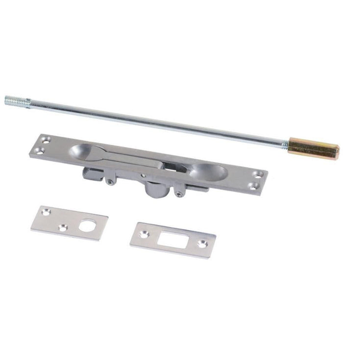 Satin Chrome Entry Door Flush Bolt 3/4" Offset - Reflect Window & Door