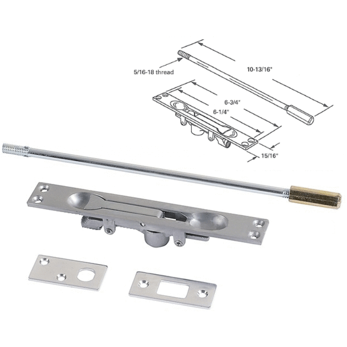 Entry Door Flush Bolt 3/4" Offset - Reflect Window & Door