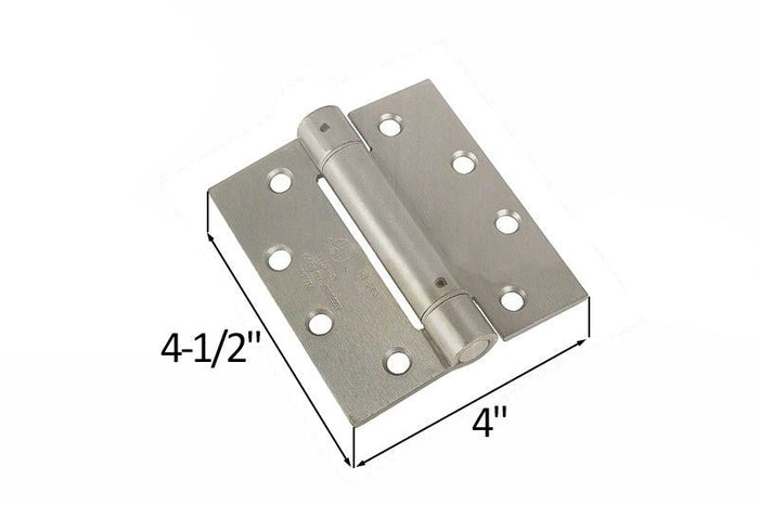 Satin Nickel 4 - 1/2" x 4" Butt Spring Hinge - Reflect Window & Door