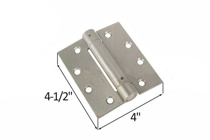 Satin Nickel 4 - 1/2" x 4" Butt Spring Hinge - Reflect Window & Door