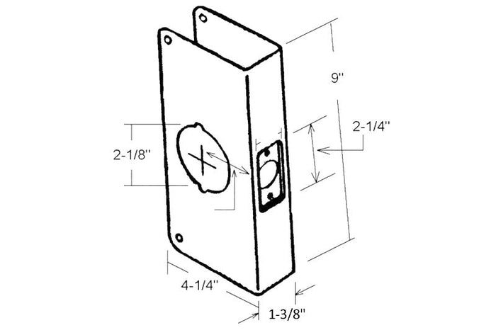 Security Lock Reinforcer for 1 - 3/8" Entry Door - Reflect Window & Door