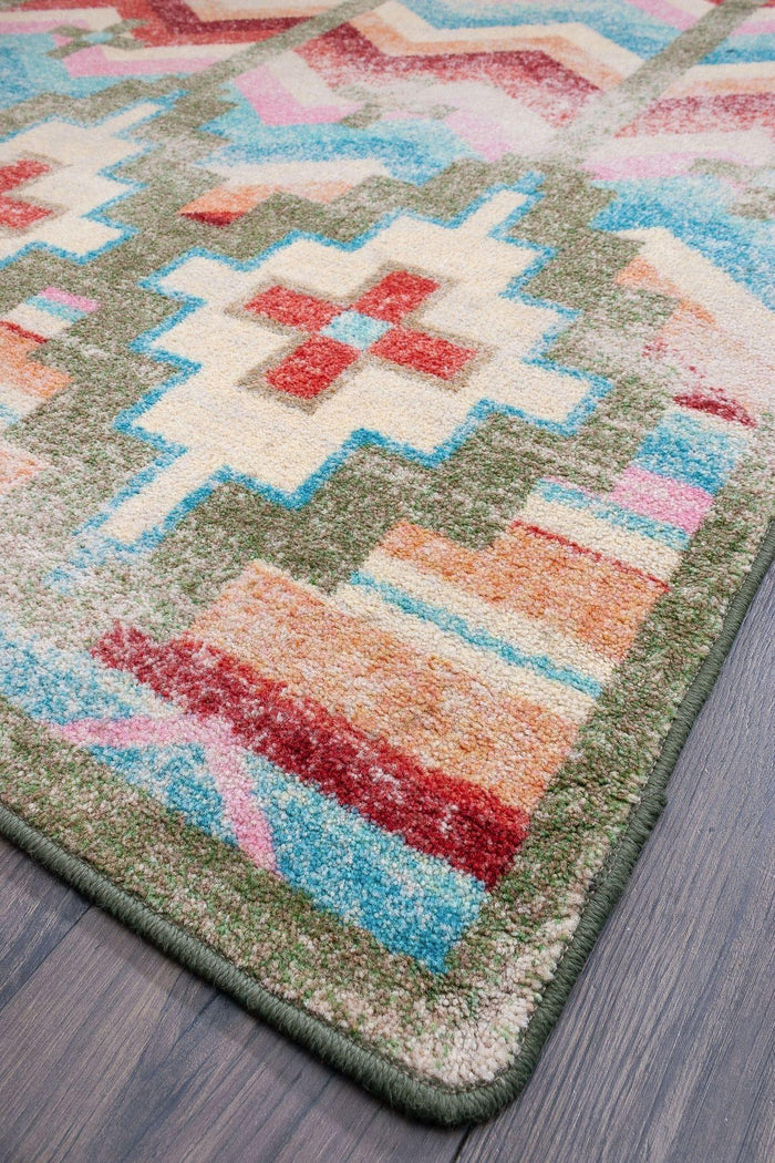 Distressed Shake Your Shawl Area Rug Detail - Made in the USA - Your Western Decor