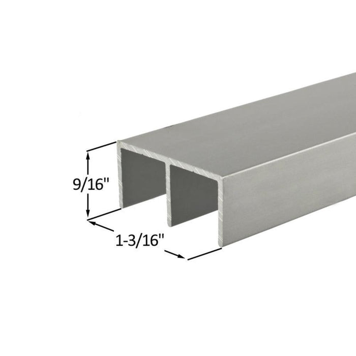 Showcase 1 - 3/16" Upper Track - Clear Anodized - Reflect Window & Door