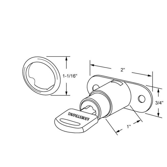 Showcase 2" Track Plunger Lock - Reflect Window & Door