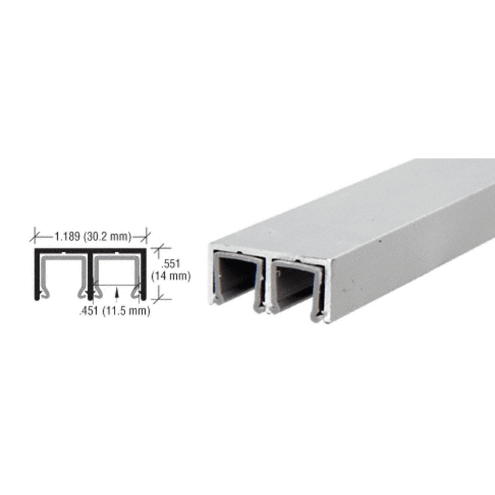 Showcase Satin Anodized Aluminum Plastic Lined Double Upper Channel - Reflect Window & Door