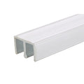 Showcase Upper Track for Sliding Glass or Wood Door Panels for 1/4" Thick Material - Reflect Window & Door