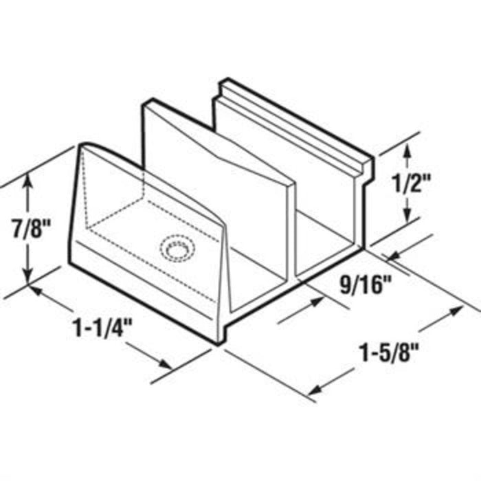 Shower Door 1 - 5/8" Wide Bottom Guide - Reflect Window & Door