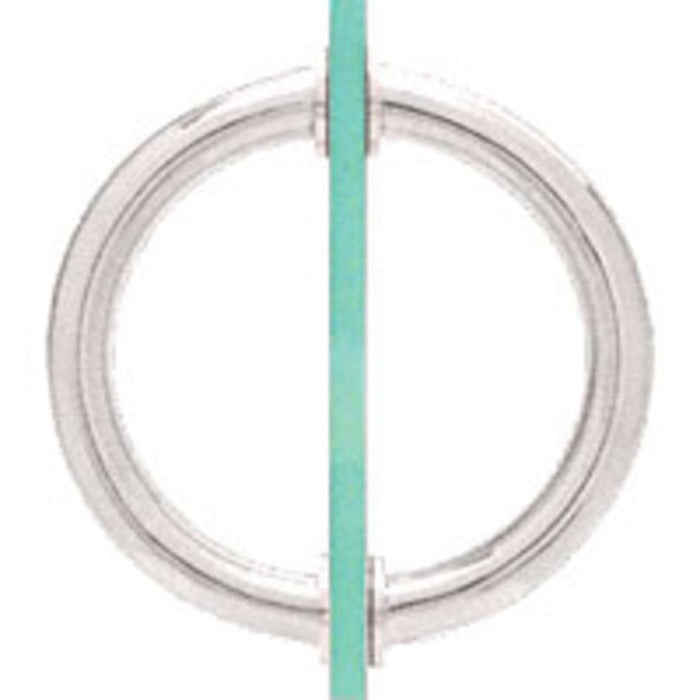 Shower Door 5 - 1/8" Tubular Back - To - Back Circular Style 3/4" Diameter Pull Handles - Reflect Window & Door