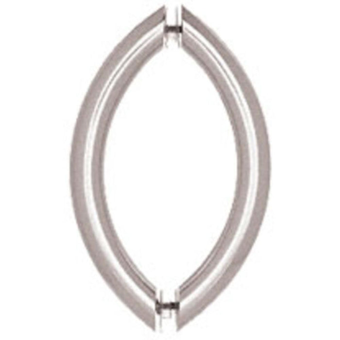 Shower Door 6" Crescent Style Back - to - Back Pull Handles - Reflect Window & Door