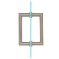 Shower Door 6" Round Tubing Mitered Corner Back - to - Back Pull Handle - Reflect Window & Door