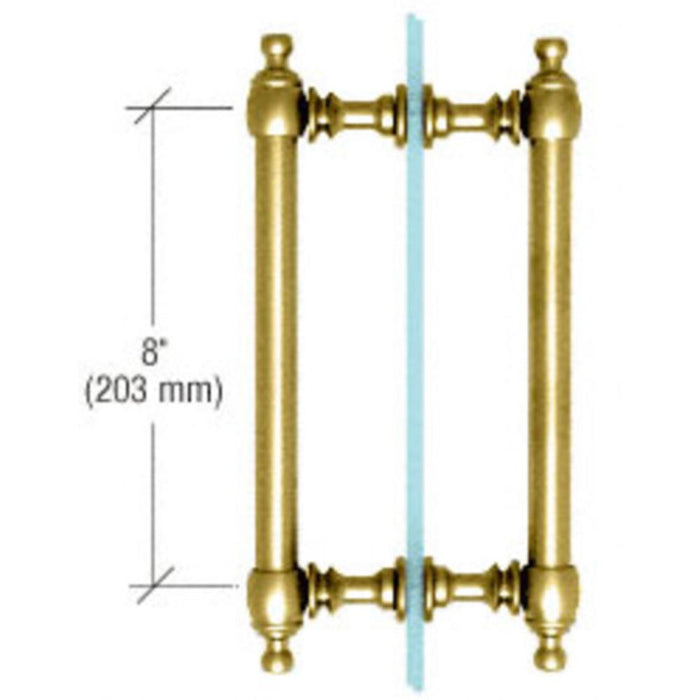 Shower Door 8" Colonial Style Back - to - Back Pull Handles - Reflect Window & Door