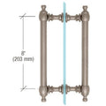 Shower Door 8" Colonial Style Back - to - Back Pull Handles - Reflect Window & Door