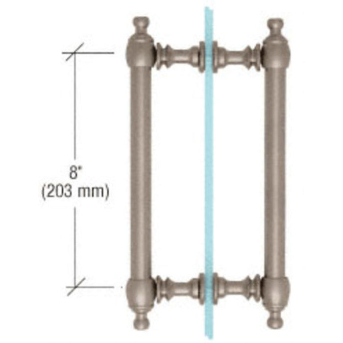 Shower Door 8" Colonial Style Back - to - Back Pull Handles - Reflect Window & Door