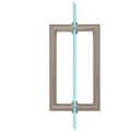 Shower Door 8" Round Tubing Mitered Corner Back - to - Back Pull Handle - Reflect Window & Door