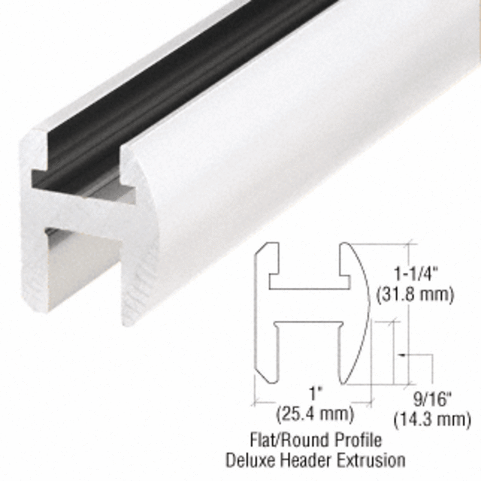 Shower Door Brite Anodized 66" Deluxe Header Kit - Reflect Window & Door