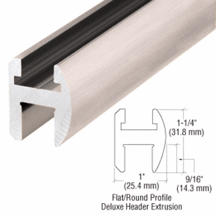Shower Door Brushed Nickel Deluxe Header Kit - 98" - Reflect Window & Door
