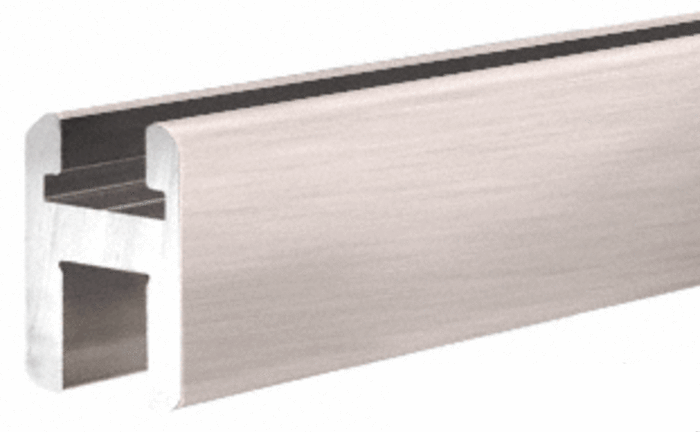 Shower Door Brushed Nickel Flat/Flat Profile Deluxe Header Kit - 98" - Reflect Window & Door