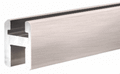 Shower Door Brushed Nickel Flat/Flat Profile Deluxe Header Kit - 98" - Reflect Window & Door