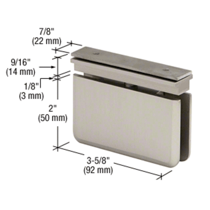 Shower Door Brushed Nickel Prima Series EZ-Adjust Top Mount Hinge - Reflect Window & Door