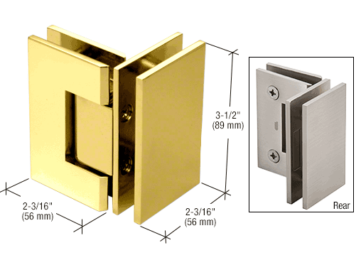 Shower Door Geneva 90 Degree Glass-To-Glass Hinge - Reflect Window & Door