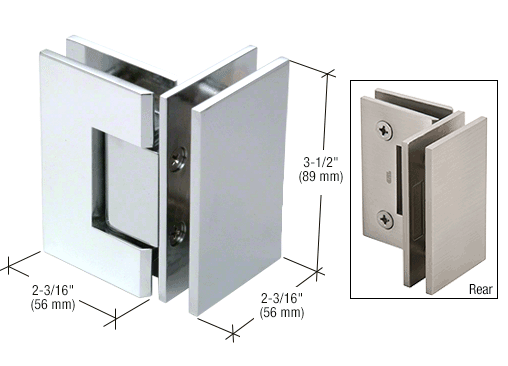 Shower Door Geneva 90 Degree Glass-To-Glass Hinge - Reflect Window & Door