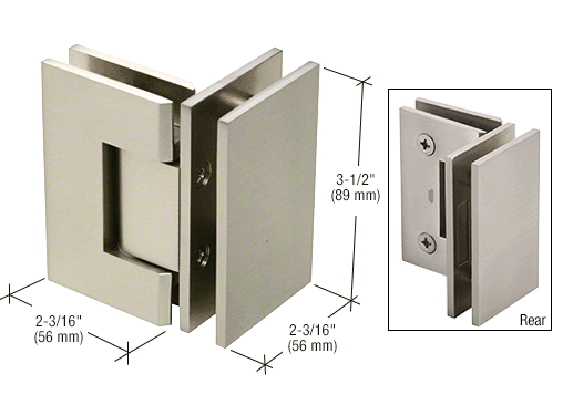 Shower Door Geneva 90 Degree Glass-To-Glass Hinge - Reflect Window & Door