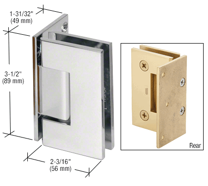 Shower Door Geneva Wall Mount Offset Back Plate Hinge - Reflect Window & Door