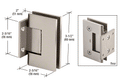 Shower Door Geneva Wall Mount Short Back Plate Hinge - Reflect Window & Door