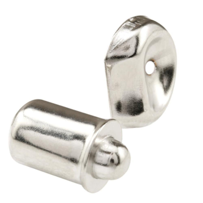 Swinging Shower Door Nickel Plated Bullet Catch - Reflect Window & Door